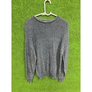 90s ALPS Women's Blue Knitted Sweater Sz Large